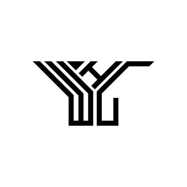 Whl Буква Логотип Креативный Дизайн Векторной Графикой Whl Простой Современный — стоковый вектор