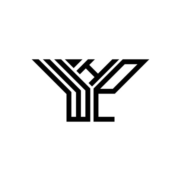 Whp Буква Логотип Креативный Дизайн Векторной Графикой Whp Простой Современный — стоковый вектор