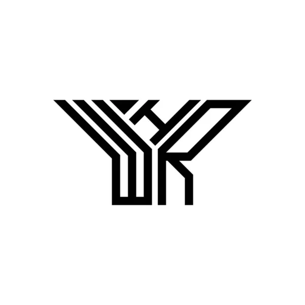 Whr Буква Логотип Креативный Дизайн Векторной Графикой Whr Простой Современный — стоковый вектор