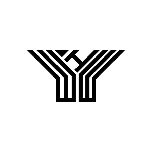 Whw Letter Logo Creative Design Vector Graphic Whw Simple Modern — Vetor de Stock