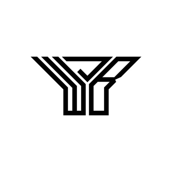 Wjb Lettre Logo Design Créatif Avec Graphique Vectoriel Wjb Logo — Image vectorielle