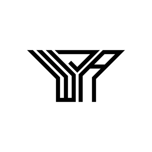 Wja Carta Logotipo Design Criativo Com Gráfico Vetorial Wja Logotipo — Vetor de Stock
