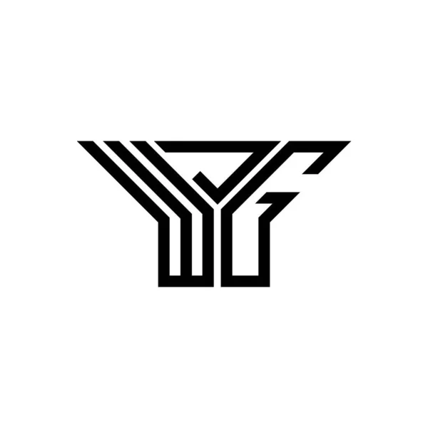 Wjg Lettre Logo Design Créatif Avec Graphique Vectoriel Wjg Logo — Image vectorielle