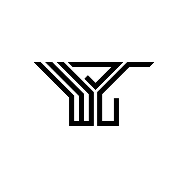 Logo Lettre Wjl Design Créatif Avec Graphique Vectoriel Logo Simple — Image vectorielle