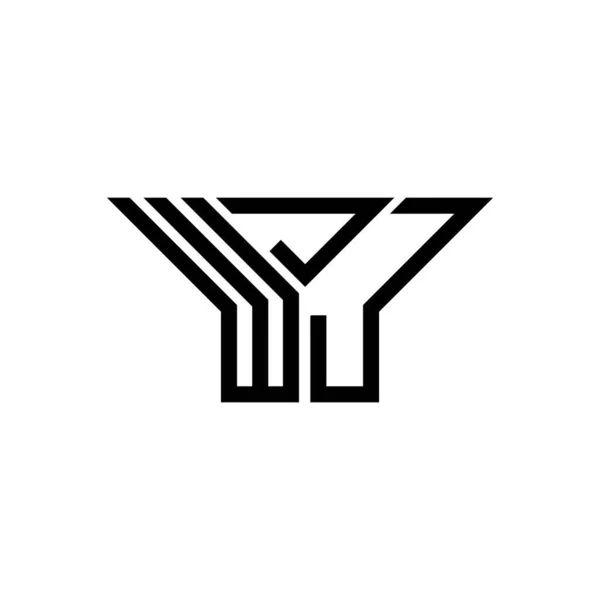 Logo Litery Wjj Kreatywny Design Grafiką Wektorową Wjj Proste Nowoczesne — Wektor stockowy