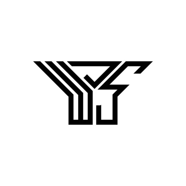 Wjs Буква Логотип Творческий Дизайн Векторной Графикой Wjs Простой Современный — стоковый вектор