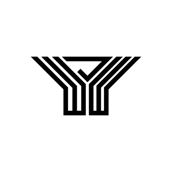 Wjw Літерний Логотип Творчий Дизайн Векторною Графікою Wjw Простий Сучасний — стоковий вектор