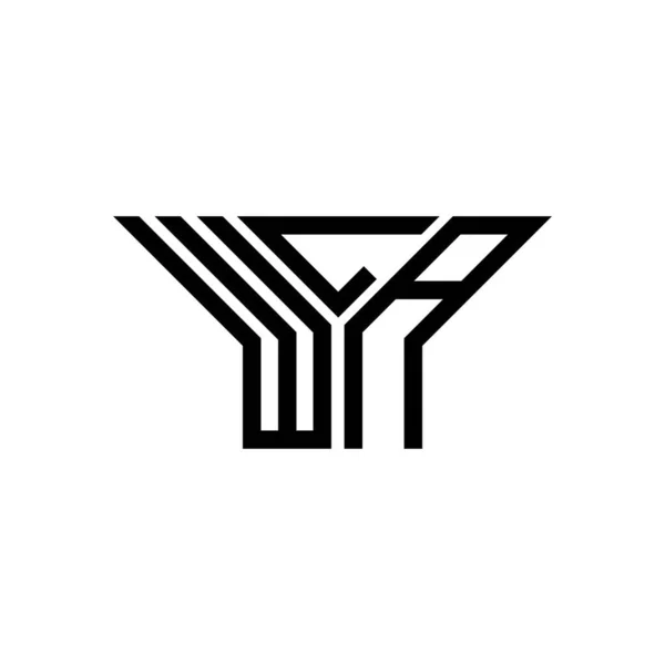 Wla Harfli Yaratıcı Logo Vektör Grafik Wla Basit Modern Logo — Stok Vektör