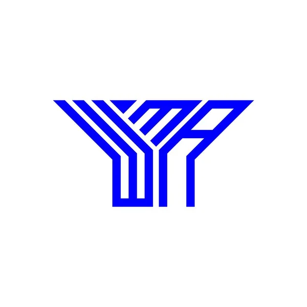 Wma Буква Логотип Творческий Дизайн Векторной Графикой Wma Простой Современный — стоковый вектор
