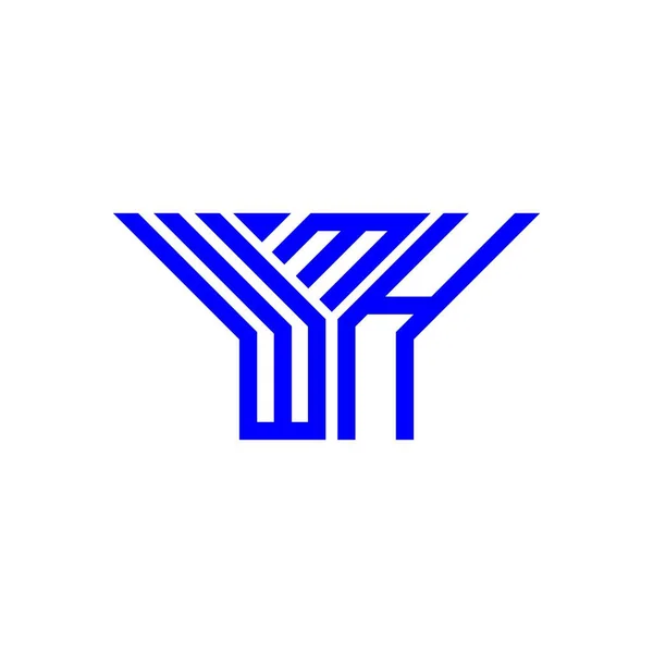 Логотип Літери Wmh Креативний Дизайн Векторною Графікою Простий Сучасний Логотип — стоковий вектор