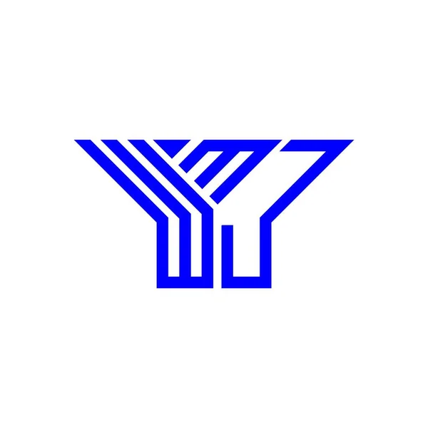Wmj Буква Логотип Креативный Дизайн Векторной Графикой Wmj Простой Современный — стоковый вектор