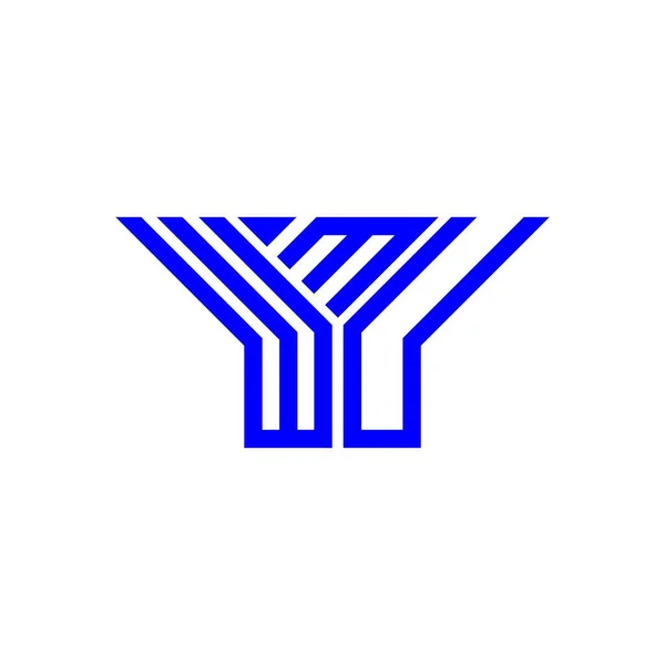 Wmu Letter Logo Creative Design Vector Graphic Wmu Simple Modern — Stockvektor