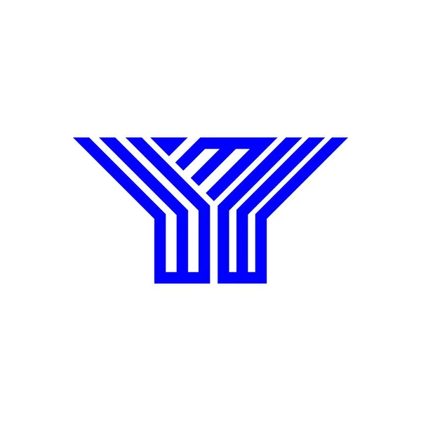 Wmw Буква Логотип Креативный Дизайн Векторной Графикой Wmw Простой Современный — стоковый вектор