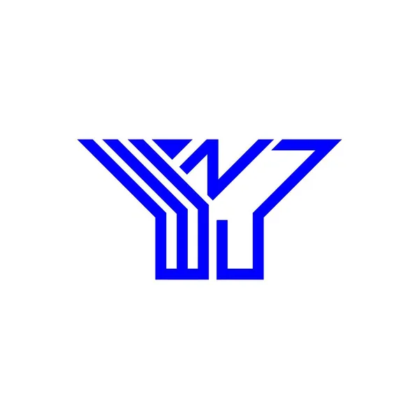 Wnj Letter Logo Creative Design Vector Graphic Wnj Simple Modern — Archivo Imágenes Vectoriales