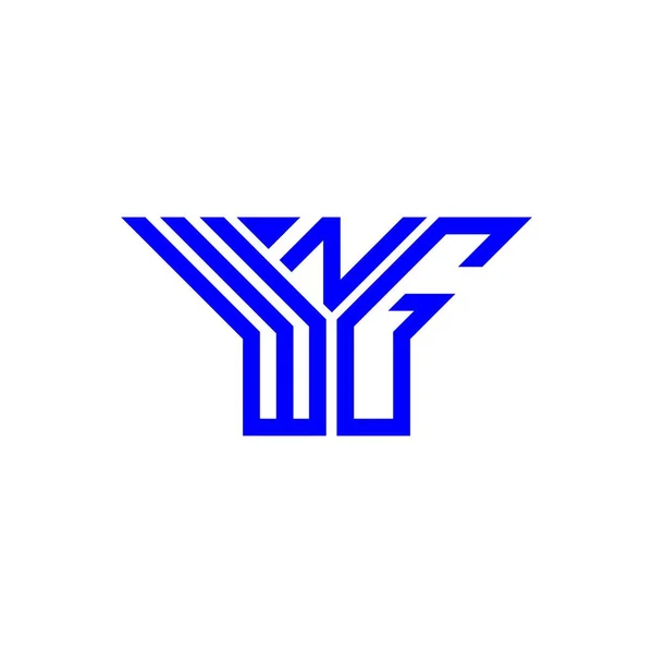 Wng Буква Логотип Креативный Дизайн Векторной Графикой Wng Простой Современный — стоковый вектор