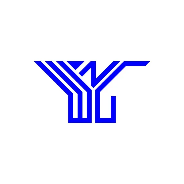 Wnl Буква Логотип Креативный Дизайн Векторной Графикой Wnl Простой Современный — стоковый вектор