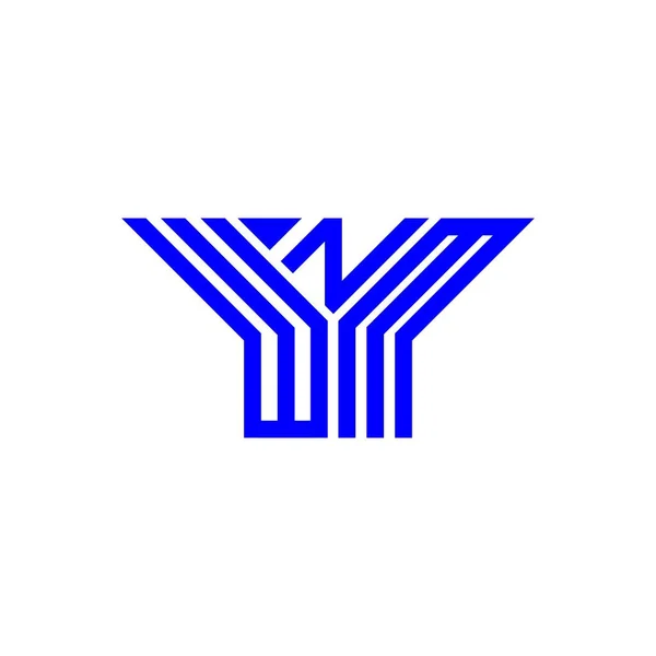 Wnm Буква Логотип Креативный Дизайн Векторной Графикой Wnm Простой Современный — стоковый вектор
