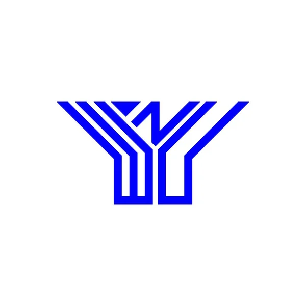 Wnu Буква Логотип Креативный Дизайн Векторной Графикой Wnu Простой Современный — стоковый вектор