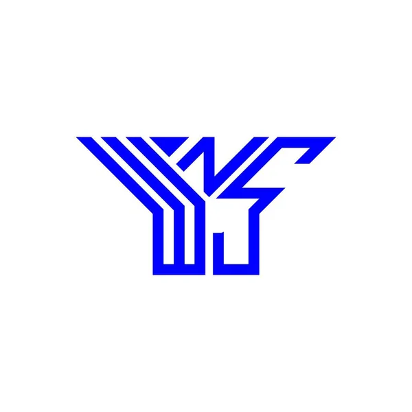 Wns Літерний Логотип Творчий Дизайн Векторною Графікою Wns Простий Сучасний — стоковий вектор