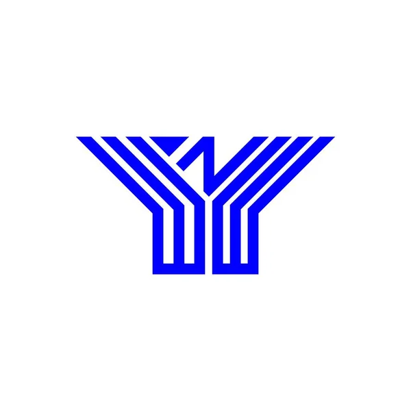 Wnw Буква Логотип Творческий Дизайн Векторной Графикой Wnw Простой Современный — стоковый вектор