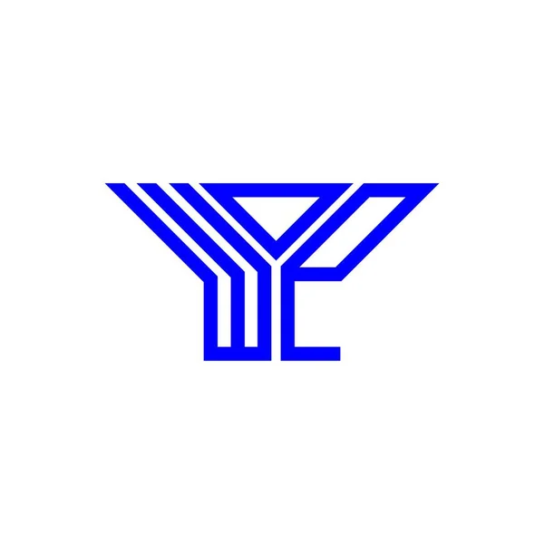 Wop Letter Logo Creative Design Vector Graphic Wop Simple Modern — Stockový vektor