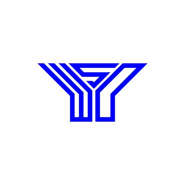Wsd Letter Logo Creative Design Vector Graphic Wsd Simple Modern — Vetor de Stock