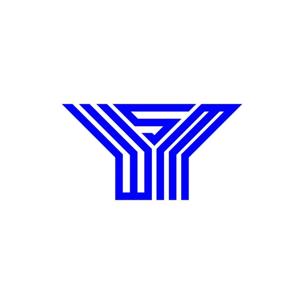 Wsm Літерний Логотип Творчого Дизайну Векторною Графікою Wsm Простий Сучасний — стоковий вектор