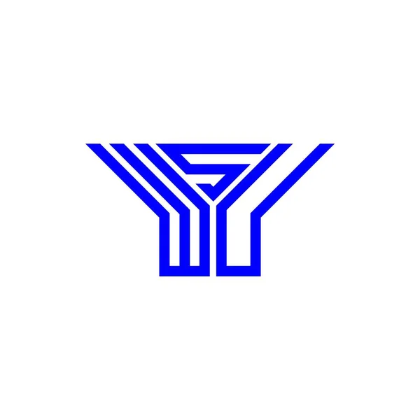 Wsu Letter Logo Creative Design Vector Graphic Wsu Simple Modern —  Vetores de Stock