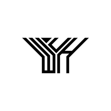 WUH letter logo creative design with vector graphic, WUH simple and modern logo.