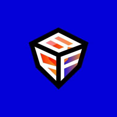 En iyi arkadaş harfi logosu yaratıcı tasarım vektör grafik, BFF basit ve modern logo.