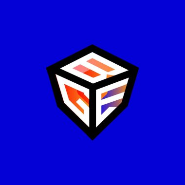 Vektör grafik, BGE basit ve modern logolu BGE harfi yaratıcı logo tasarımı.