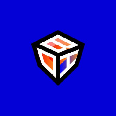 BOI harfi yaratıcı logo tasarımı vektör grafik, BOI basit ve modern logo.