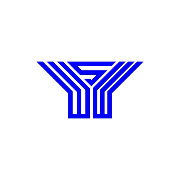 Логотип Літери Wsw Креативний Дизайн Векторною Графікою Wsw Простий Сучасний — стоковий вектор