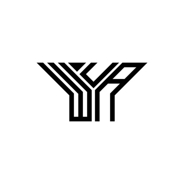 Логотип Літери Wua Креативний Дизайн Векторною Графікою Простий Сучасний Логотип — стоковий вектор