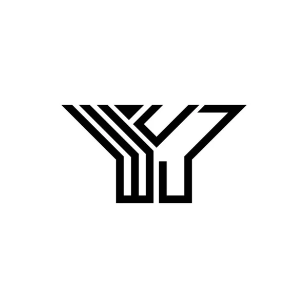 Wuj Буква Логотип Креативный Дизайн Векторной Графикой Wuj Простой Современный — стоковый вектор