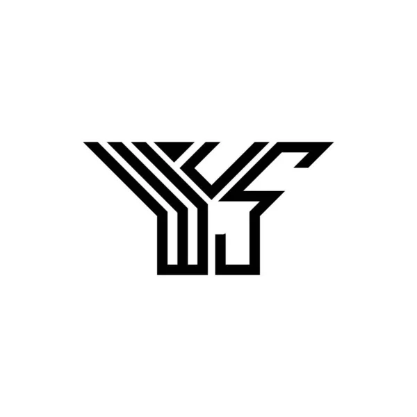 Wus Буква Логотип Креативный Дизайн Векторной Графикой Wus Простой Современный — стоковый вектор