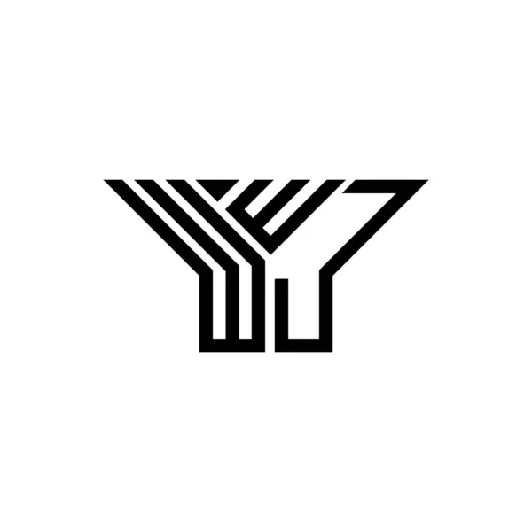 Wwj Буква Логотип Креативный Дизайн Векторной Графикой Wwj Простой Современный — стоковый вектор