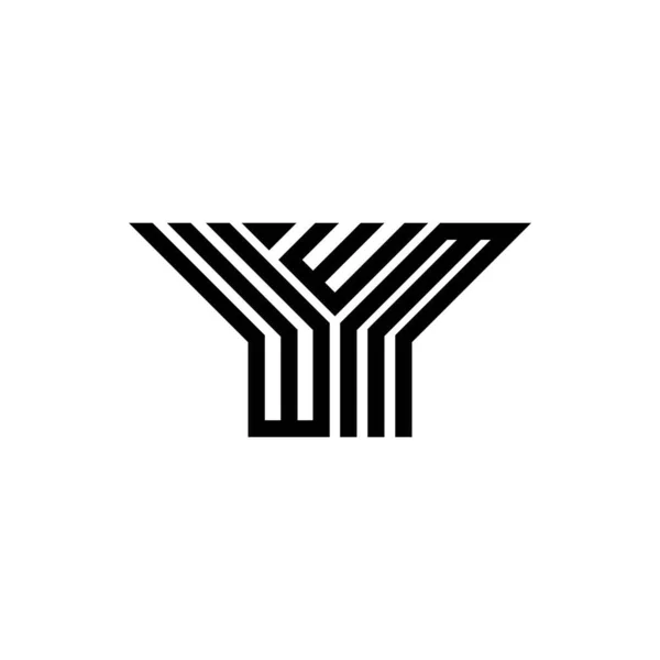 Wwm Letter Logo Creative Design Vector Graphic Wwm Simple Modern — Stok Vektör