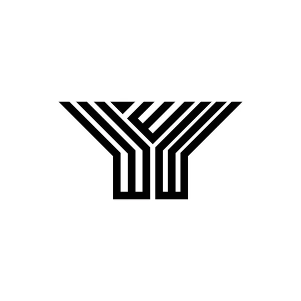 Www Буква Творческий Дизайн Логотипа Векторной Графикой Www Простой Современный — стоковый вектор