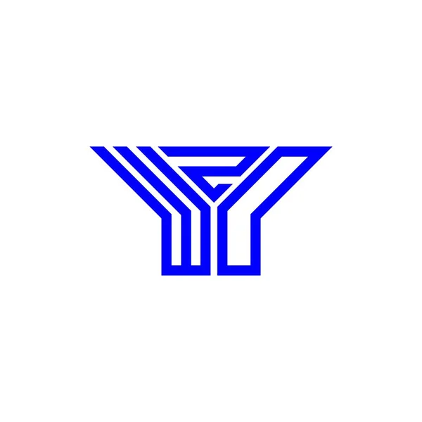 Логотип Wzd Креативный Дизайн Векторной Графикой Простой Современный Логотип Wzd — стоковый вектор