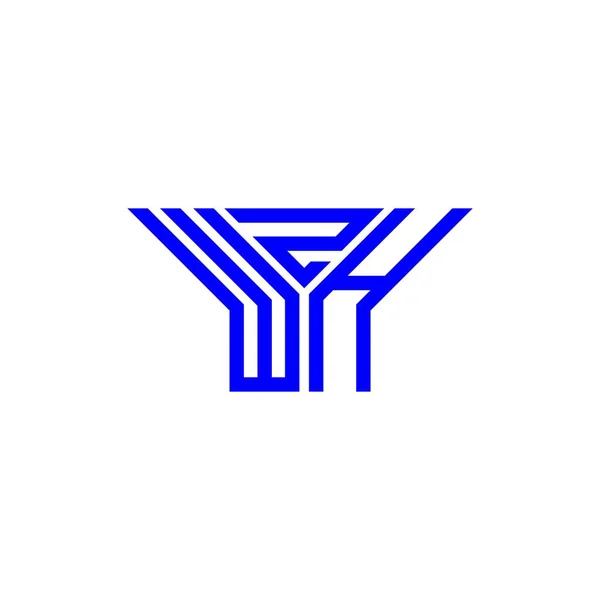 Wzh Letter Logo Creative Design Vector Graphic Wzh Simple Modern — Archivo Imágenes Vectoriales