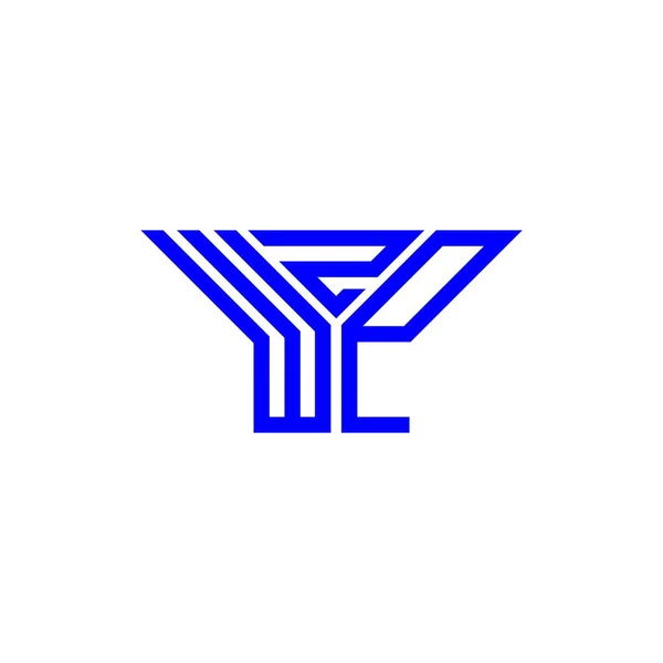 Wzp Літерний Логотип Творчий Дизайн Векторною Графікою Wzp Простий Сучасний — стоковий вектор