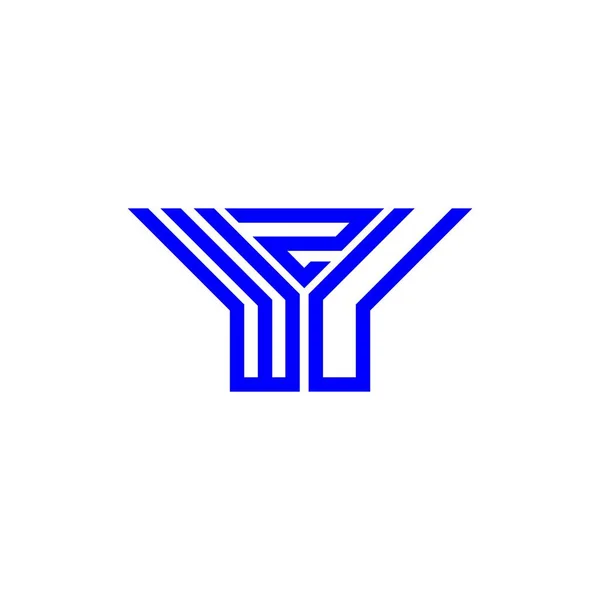 Wzu Letter Logo Creative Design Vector Graphic Wzu Simple Modern — Vetor de Stock