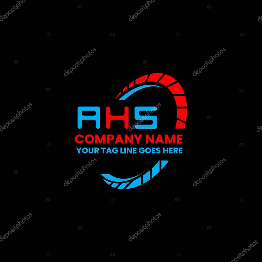 AHS letter logo creative design with vector graphic, AHS simple and modern logo.