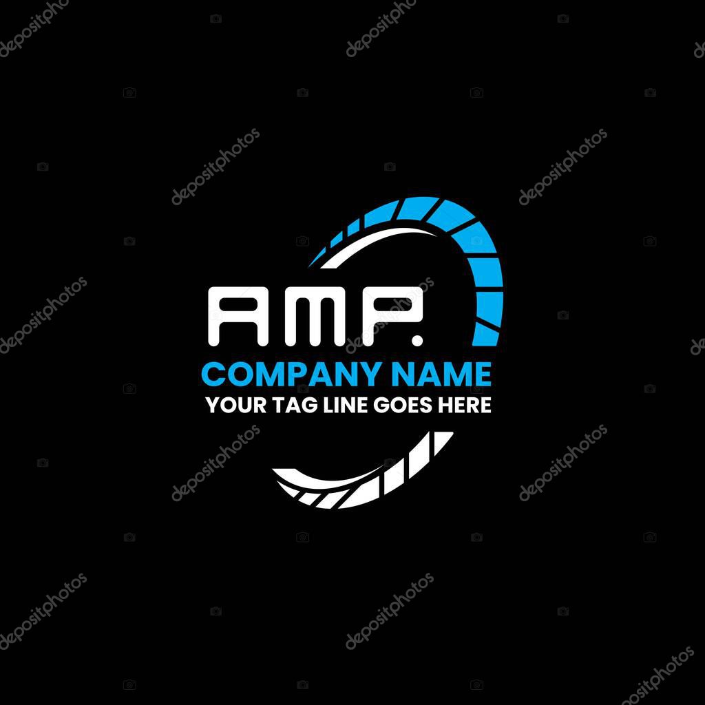 AMP letter logo creative design with vector graphic, AMP simple and modern logo.