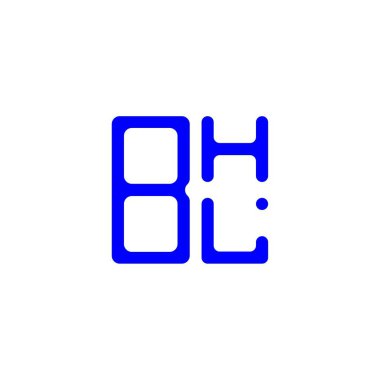 BHL harf logosu tasarımı vektör grafik, BHL basit ve modern logo.