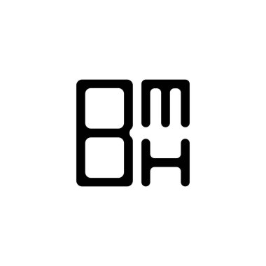 BMH harf logosu yaratıcı tasarım vektör grafik, BMH basit ve modern logo.