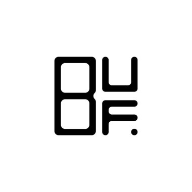 BUF harf logosu tasarımı vektör grafik, BUF basit ve modern logo.