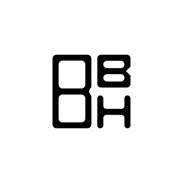Bbh Carta Logotipo Design Criativo Com Gráfico Vetorial Logotipo Simples —  Vetores de Stock