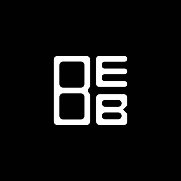 Beb Harfi Yaratıcı Logo Tasarımı Vektör Grafik Beb Basit Modern — Stok Vektör